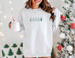 Embroidered Christmas Trees Classic Crew Neck