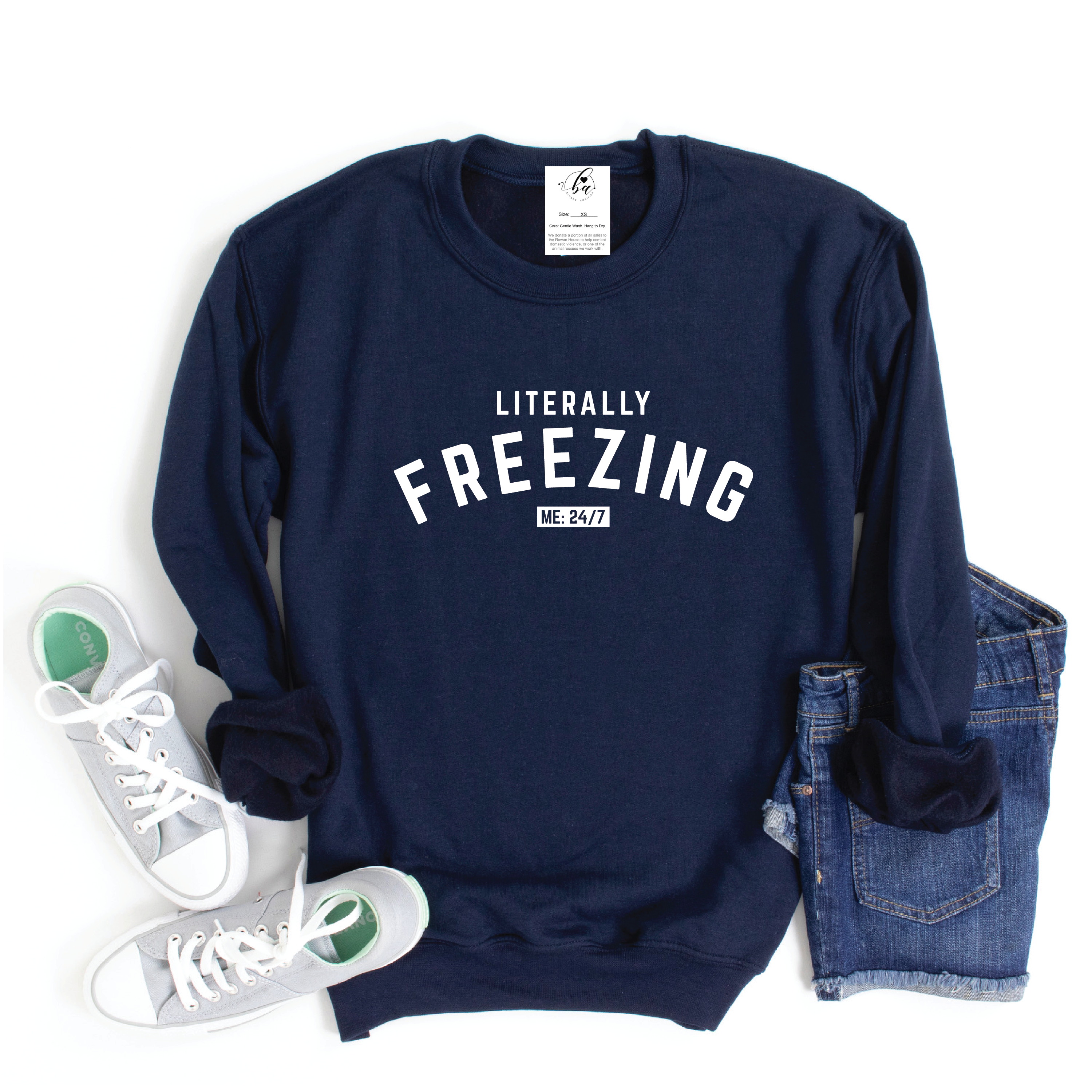 Literally Freezing 24/7 Cozy Crew Neck Sweater