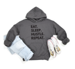 Eat. Sleep. {Custom}. Repeat. Cozy Hoodie