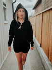 SALE: BLACK Ultimate 1/2 Zip Hoodie - Blank