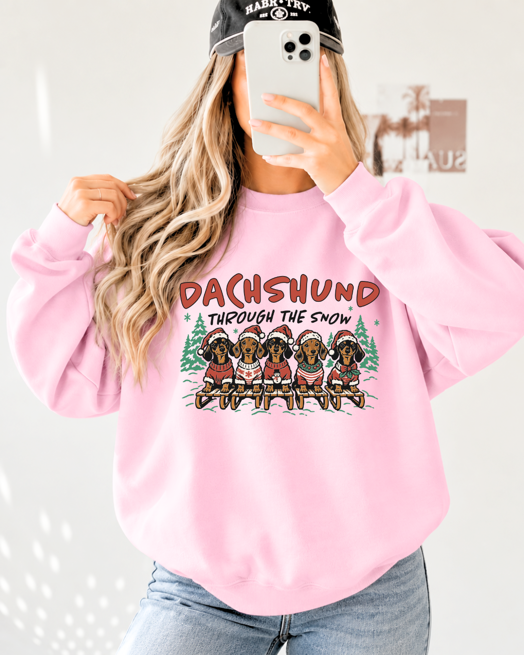 Dachshund Through The Snow Classic Crew Neck Sweater