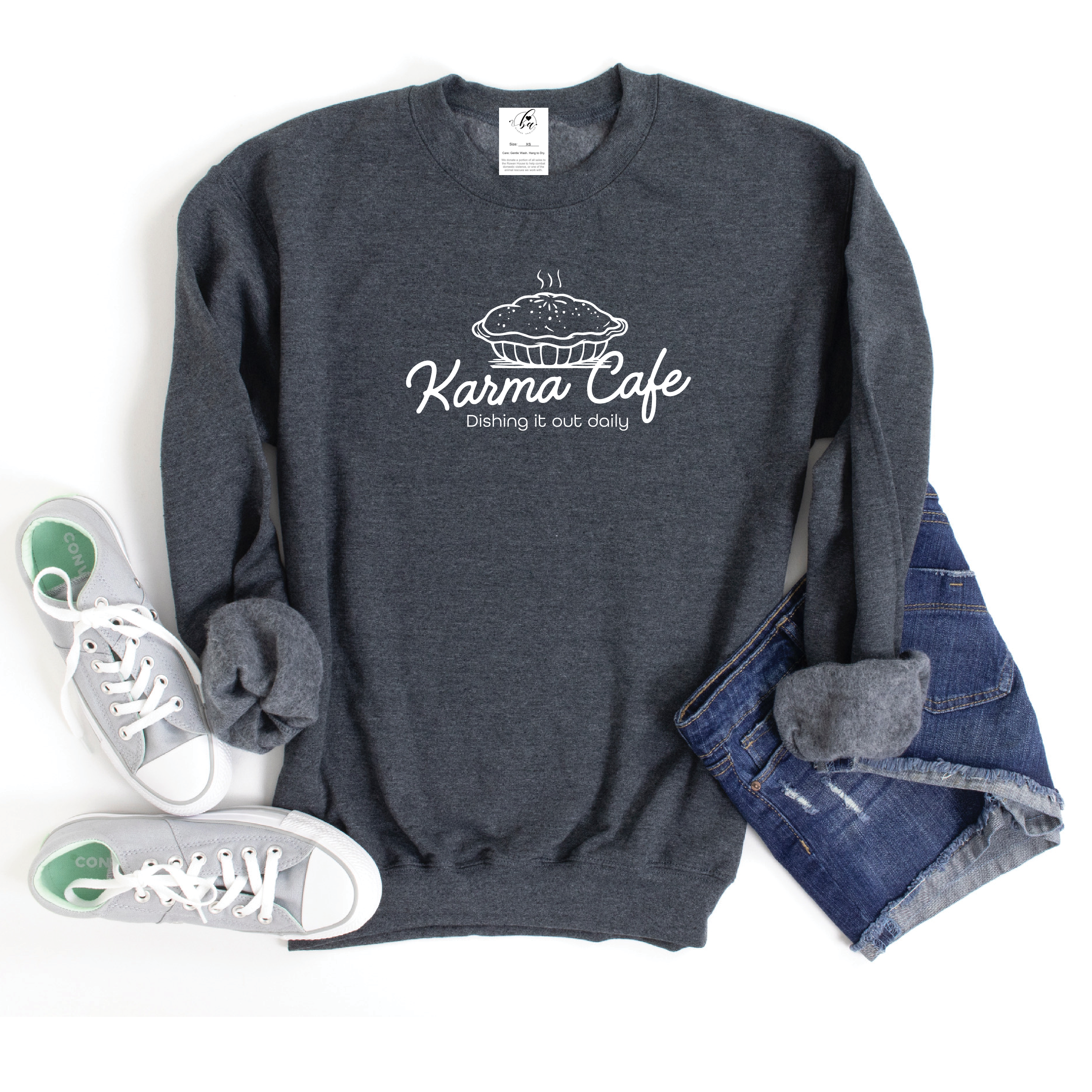 Karma Dishing it Out Daily Cozy Crew Neck Sweater