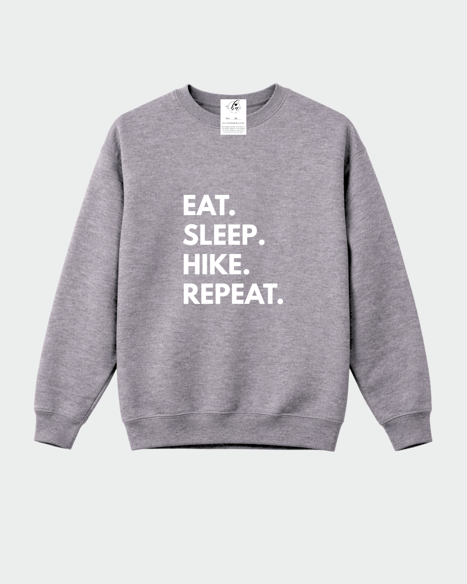 Eat. Sleep. Hike. Repeat Cozy Crew Neck Sweater
