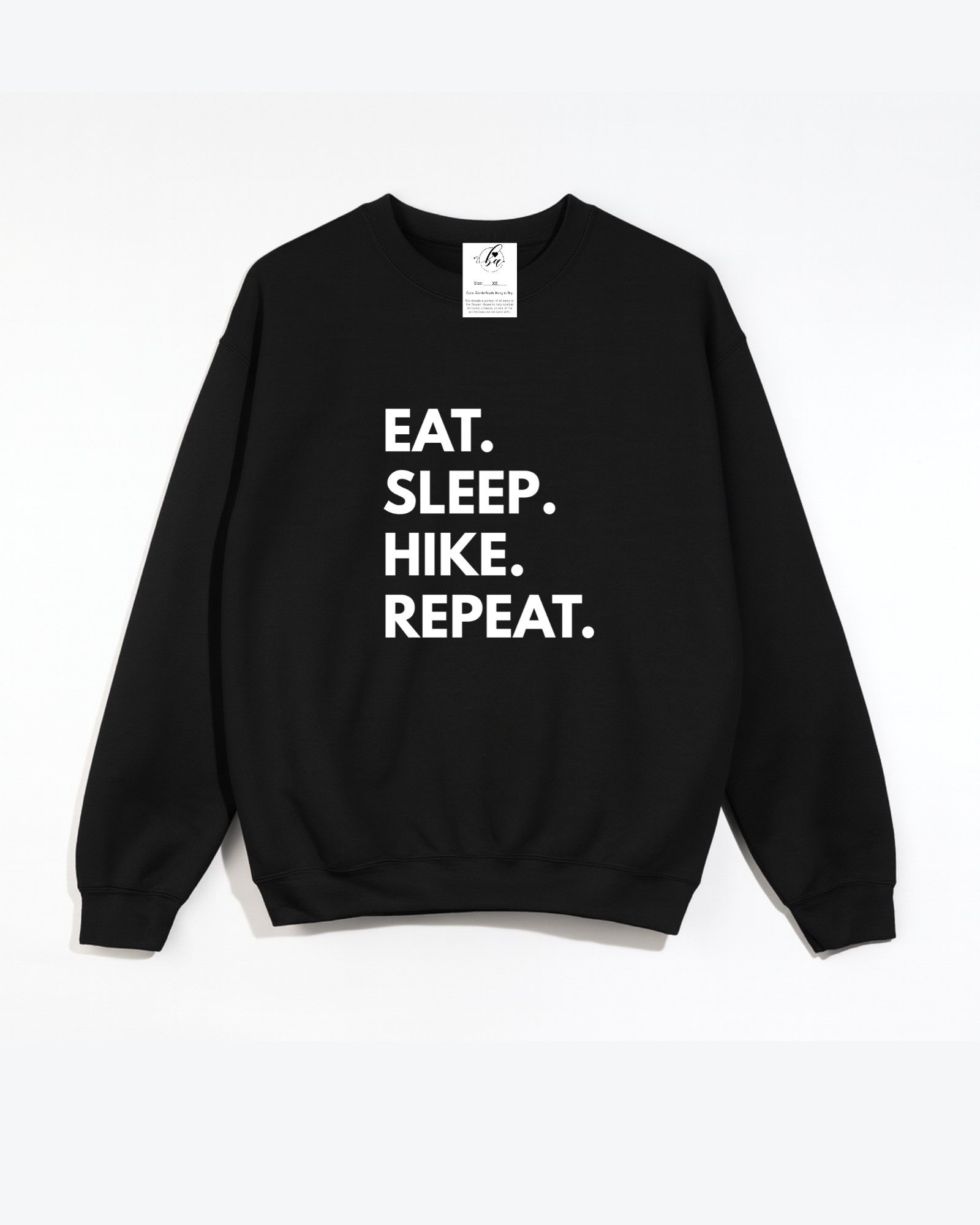 Eat. Sleep. Hike. Repeat Cozy Crew Neck Sweater