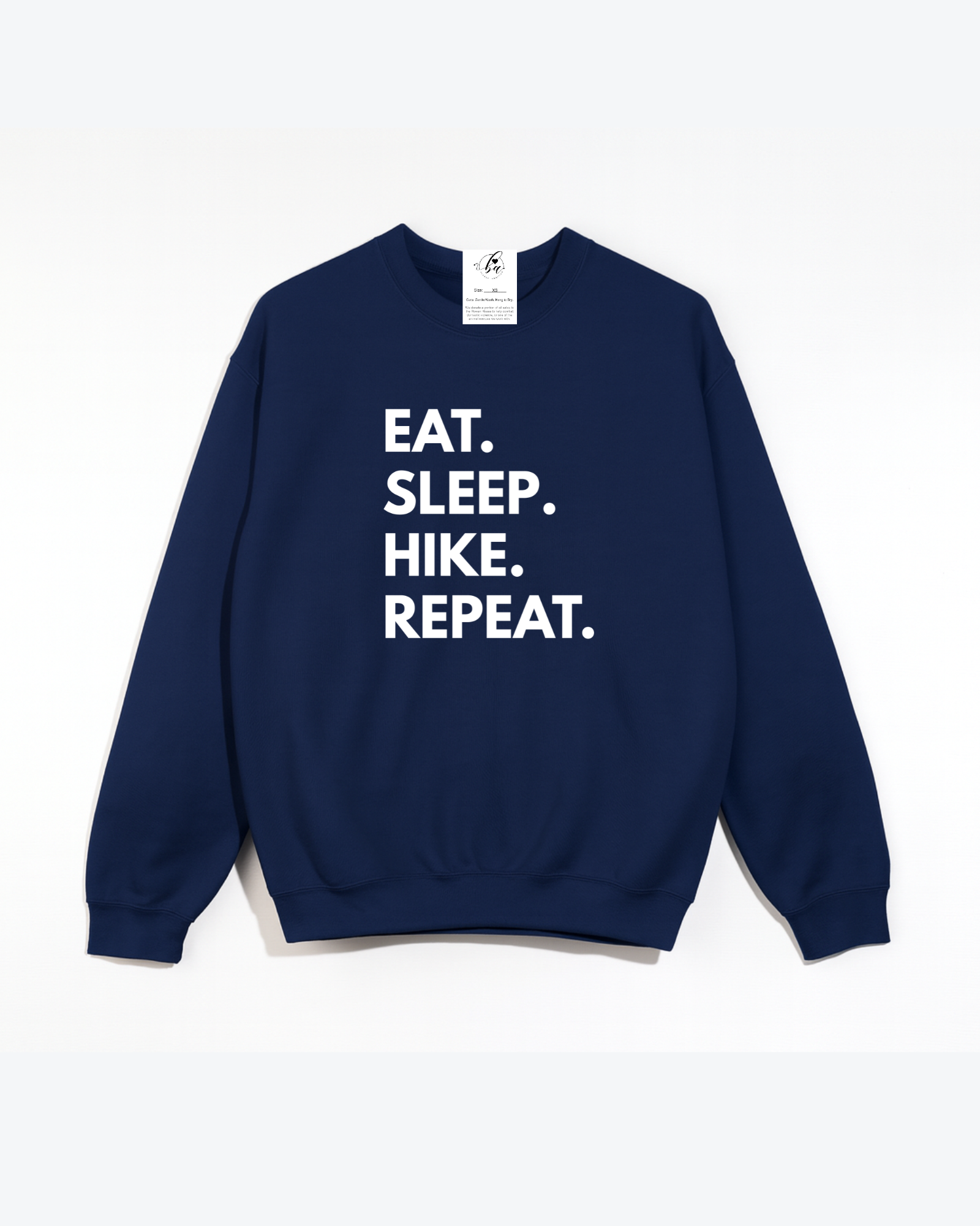 Eat. Sleep. Hike. Repeat Cozy Crew Neck Sweater