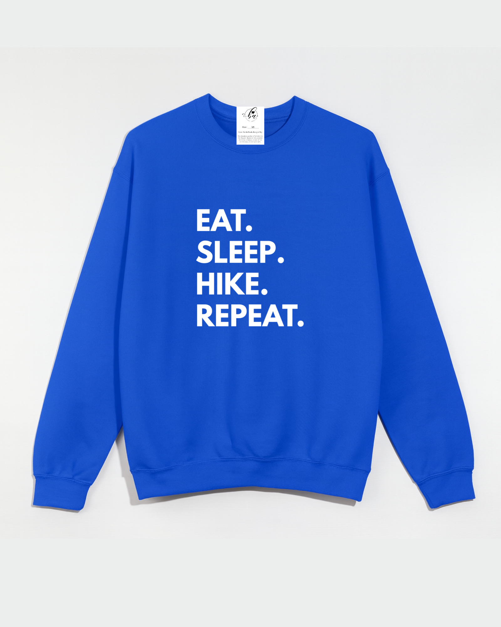 Eat. Sleep. Hike. Repeat Cozy Crew Neck Sweater