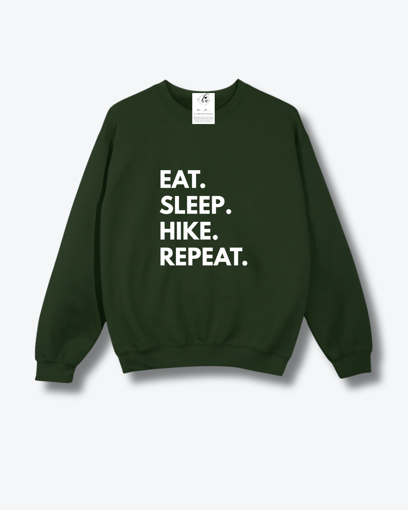 Eat. Sleep. Hike. Repeat Cozy Crew Neck Sweater