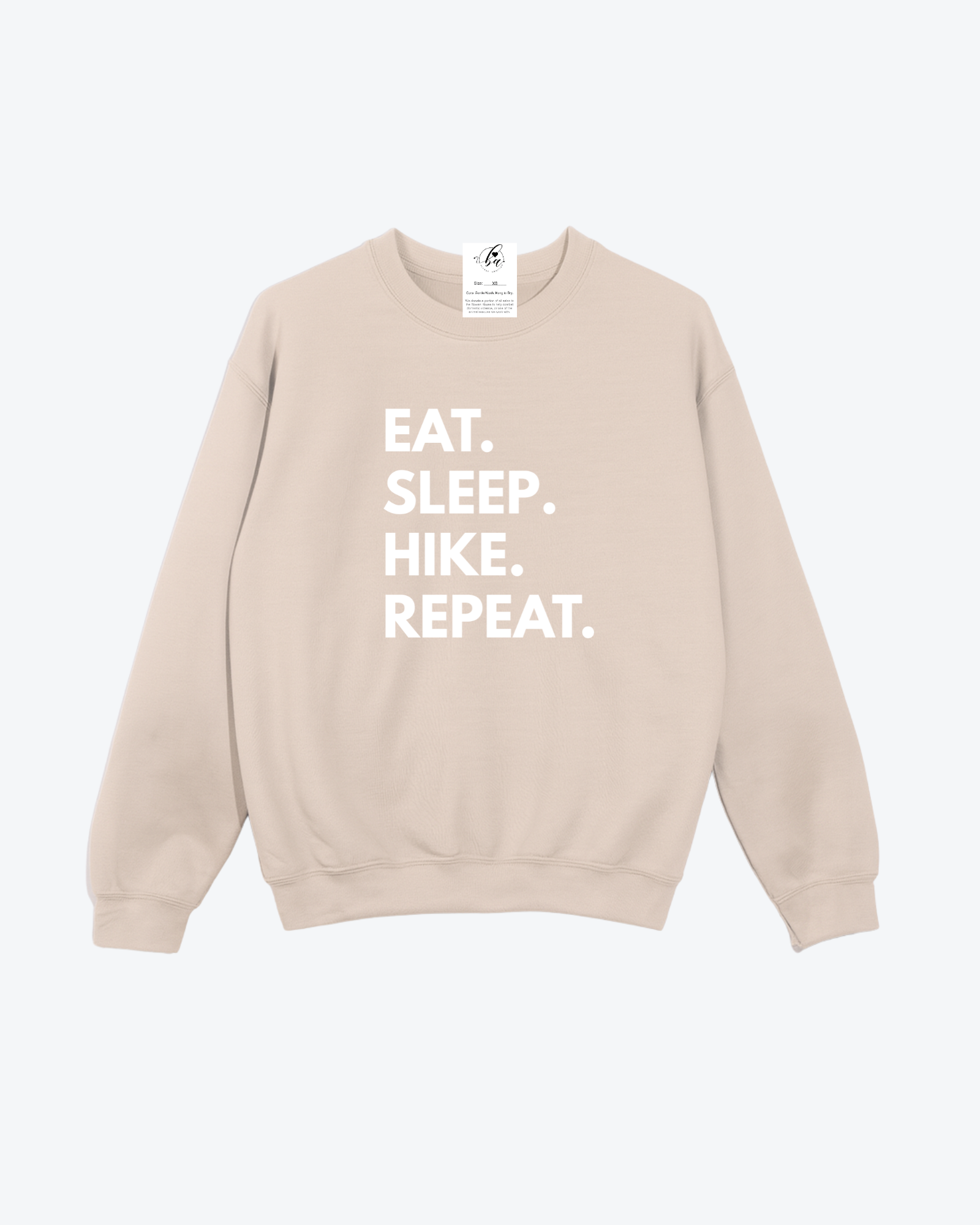 Eat. Sleep. Hike. Repeat Cozy Crew Neck Sweater
