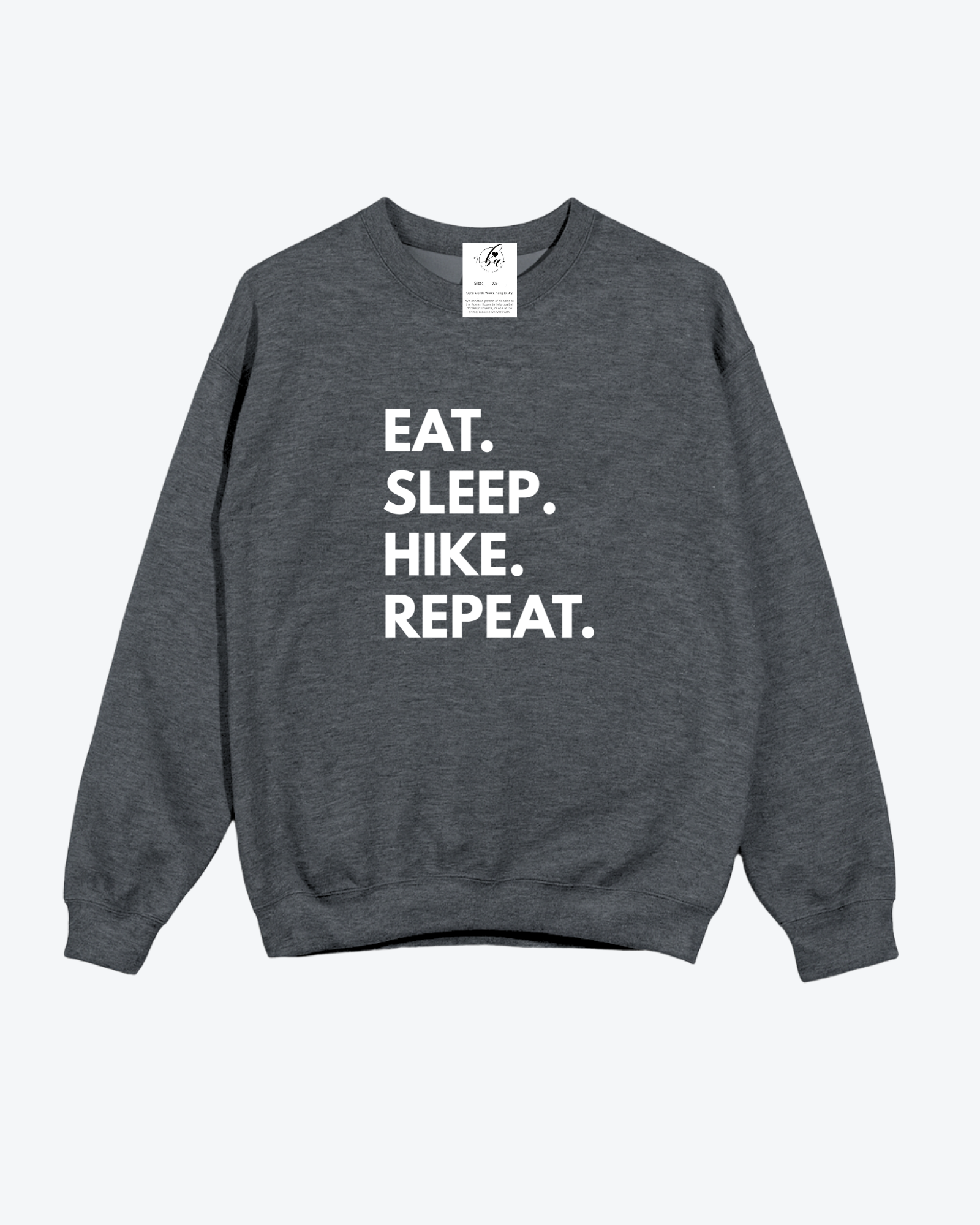 Eat. Sleep. Hike. Repeat Cozy Crew Neck Sweater