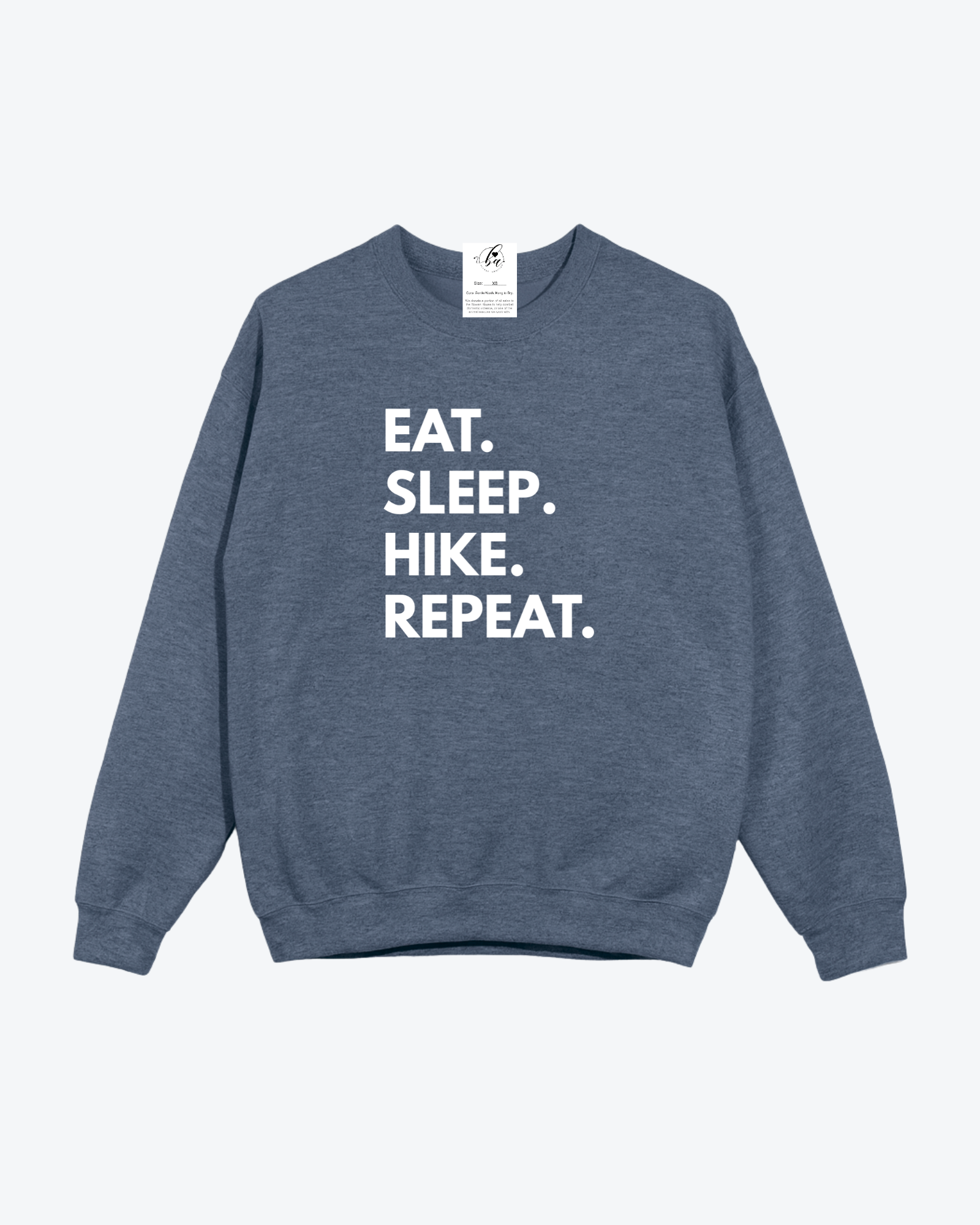 Eat. Sleep. Hike. Repeat Cozy Crew Neck Sweater