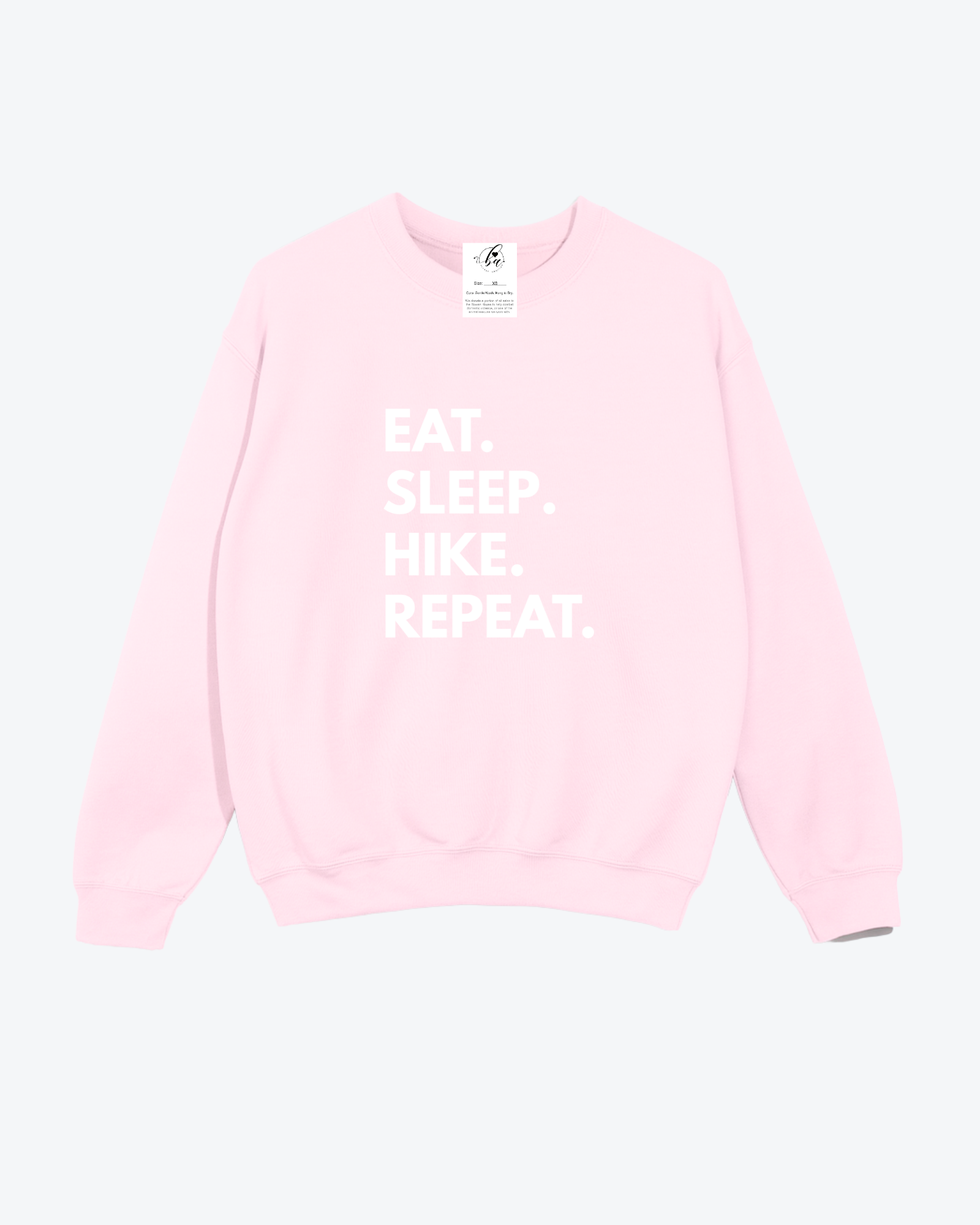 Eat. Sleep. Hike. Repeat Cozy Crew Neck Sweater