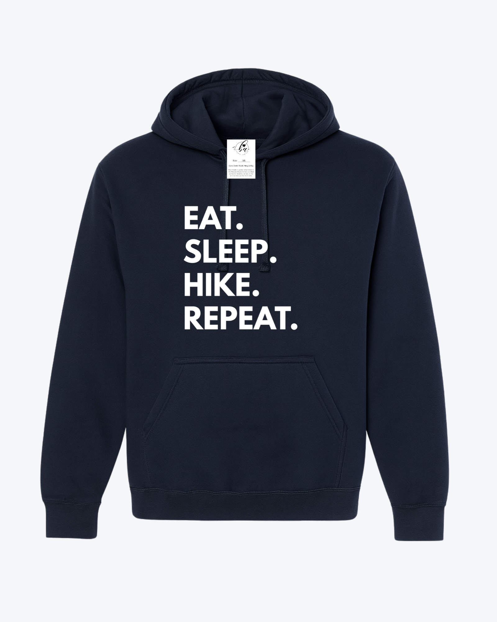 Eat. Sleep. Hike. Repeat. Cozy Hoodie