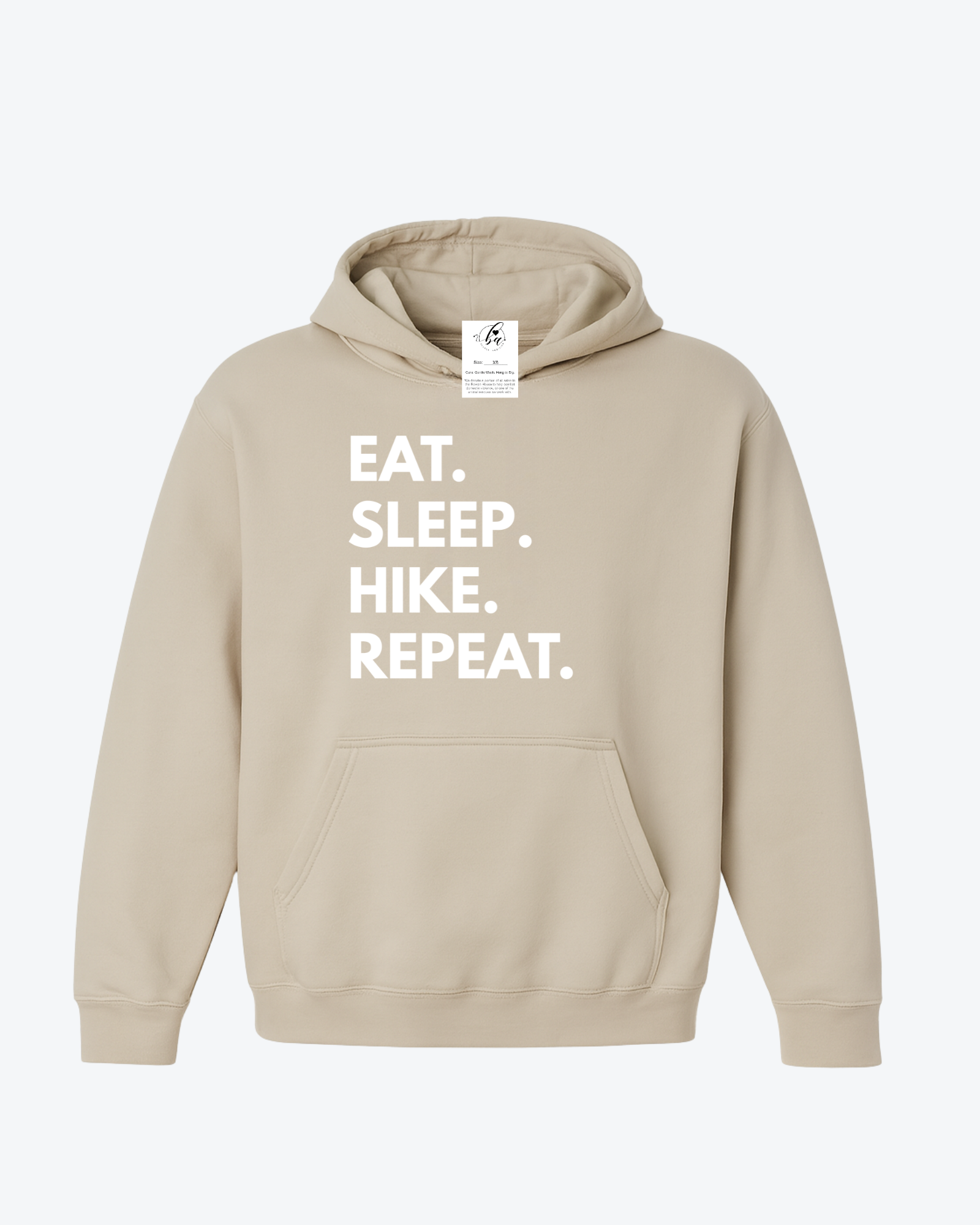 Eat. Sleep. Hike. Repeat. Cozy Hoodie