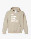 Eat. Sleep. Hike. Repeat. Cozy Hoodie