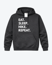 Eat. Sleep. Hike. Repeat. Cozy Hoodie