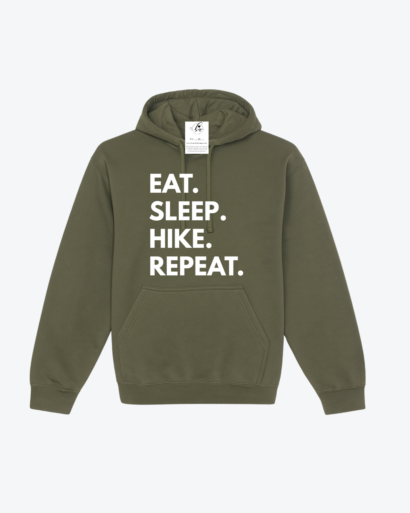 Eat. Sleep. Hike. Repeat. Cozy Hoodie