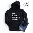 Eat. Sleep. {Custom}. Repeat. Cozy Hoodie
