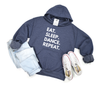 Eat. Sleep. {Custom}. Repeat. Cozy Hoodie