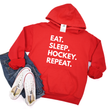 Eat. Sleep. {Custom}. Repeat. Cozy Hoodie