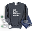 Eat. Sleep. {Custom}. Repeat. Cozy Crew Neck Sweater