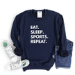 Eat. Sleep. {Custom}. Repeat. Cozy Crew Neck Sweater
