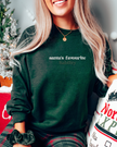 Embroidered Santa's Favourite Liability Sweater - Classic Crew Neck