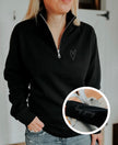 Keep Going Embroidered Ultimate 1/4 Zip Sweater