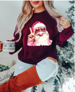 Bubblegum Santa Classic Crew Neck Sweater