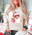 Bubblegum Santa Classic Crew Neck Sweater
