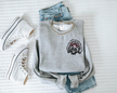 Golden Doodle with Heart Glasses Embroidered CLASSIC Crew Neck Sweater