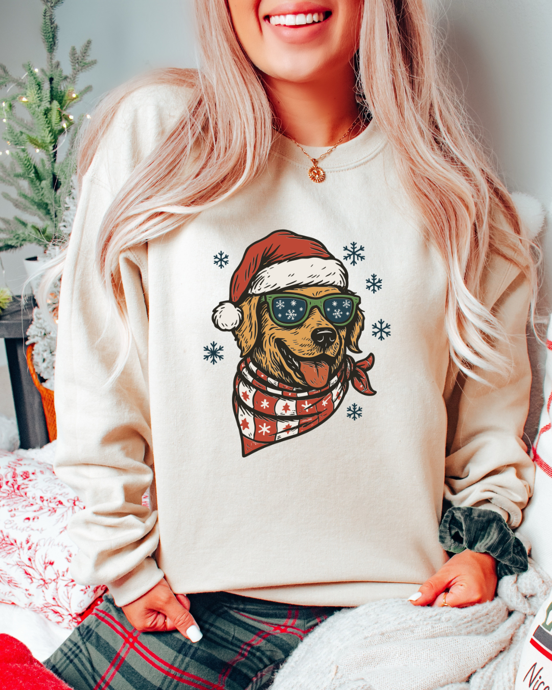 Golden Santa Classic Crew Neck Sweater