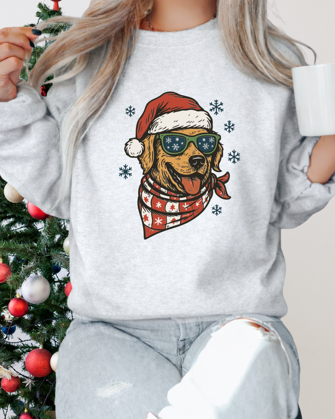 Golden Santa Classic Crew Neck Sweater