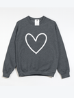 Big Heart Cozy Crew Neck Sweater