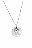 Custom Engraved Name Pendant Necklace with Bow Charm