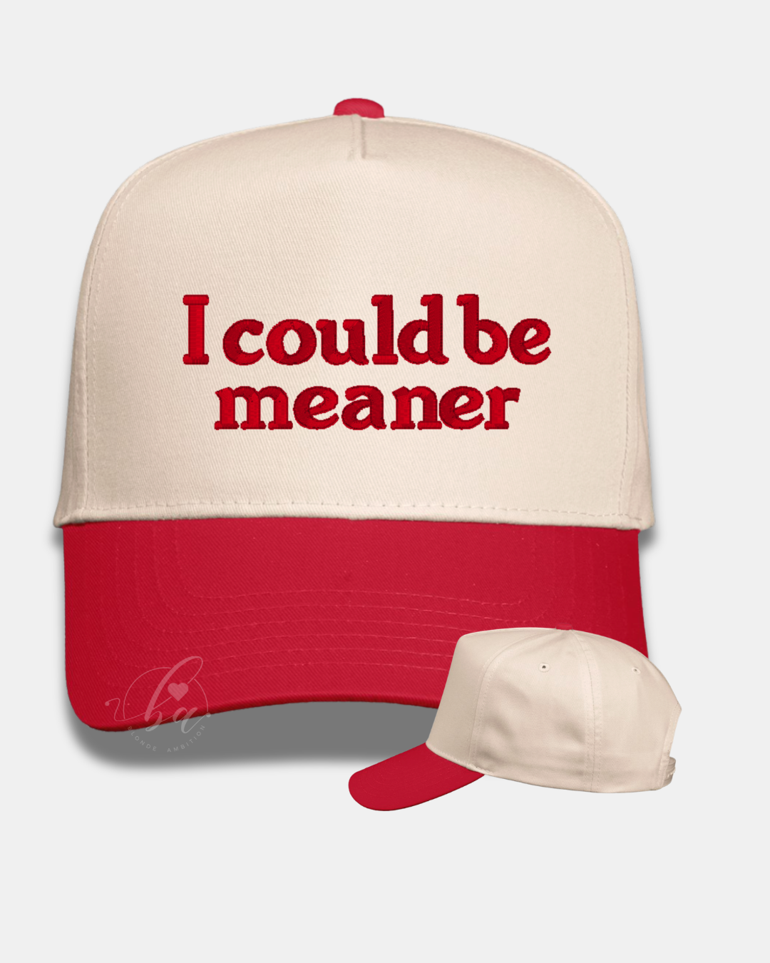 I Could Be Meaner Embroidered Cap