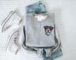 Jack Russell Terrier with Heart Glasses Embroidered CLASSIC Crew Neck Sweater