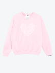 Blooming Heart Cozy Crew Neck Sweater