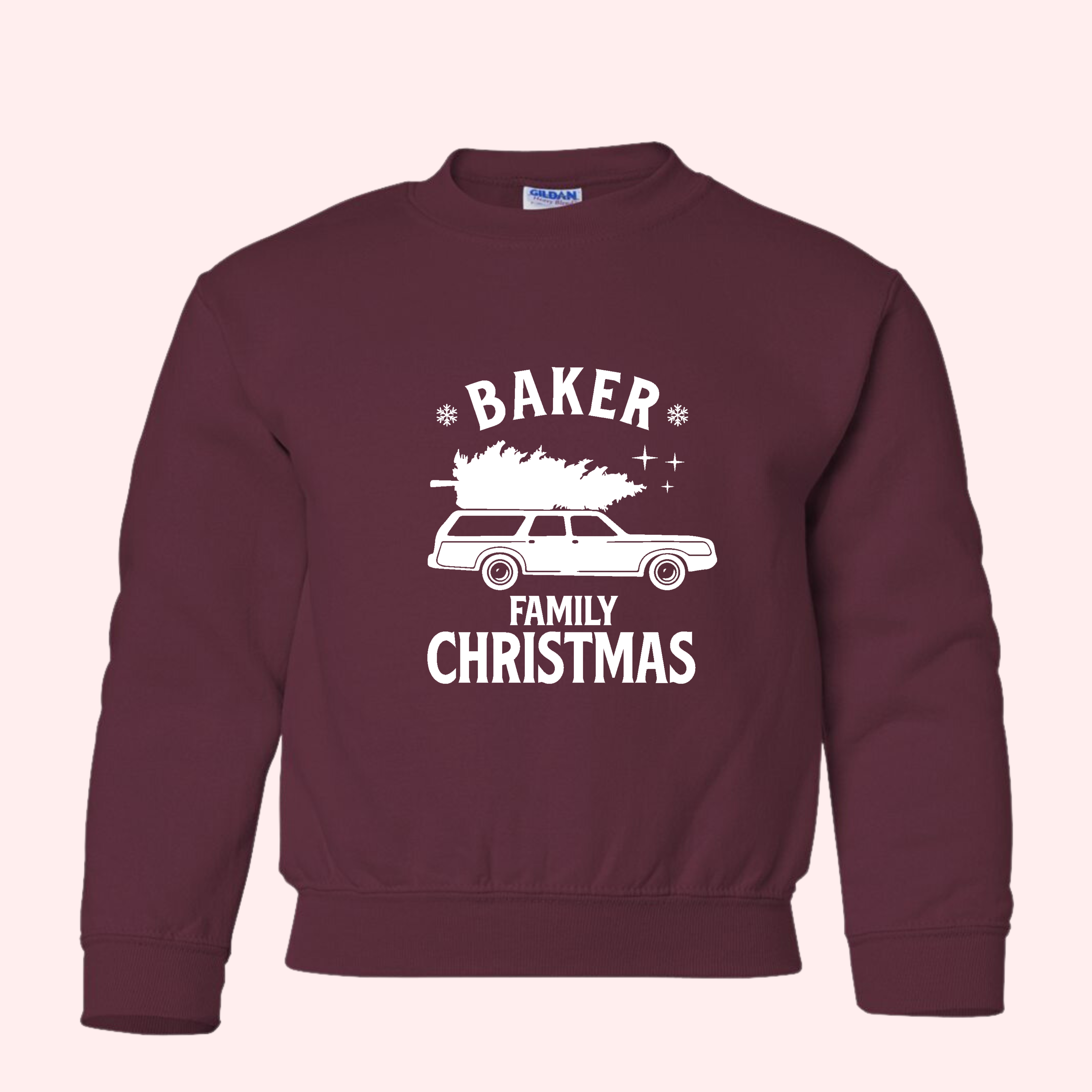 Custom Family Christmas {WAGON} YOUTH Sweater
