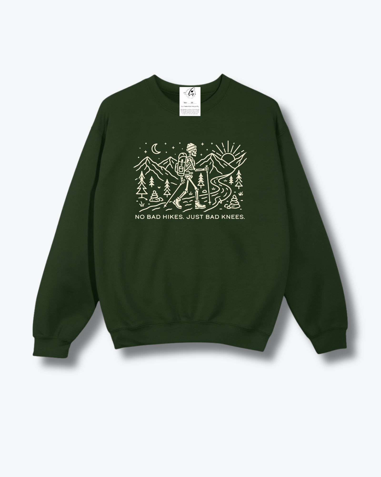 No Bad Hikes Cozy Crew Neck Sweater