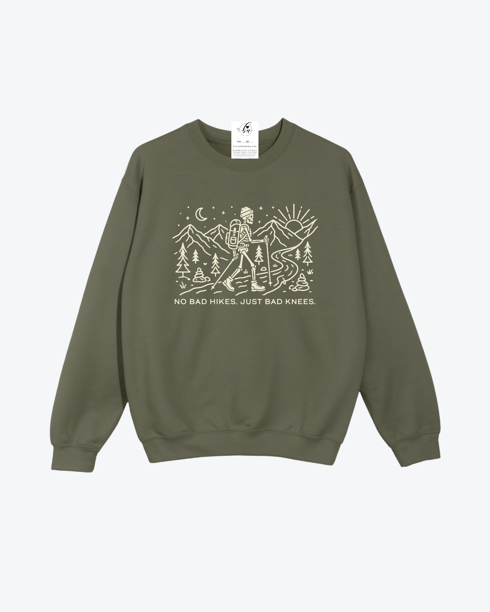 No Bad Hikes Cozy Crew Neck Sweater