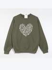Blooming Heart Cozy Crew Neck Sweater
