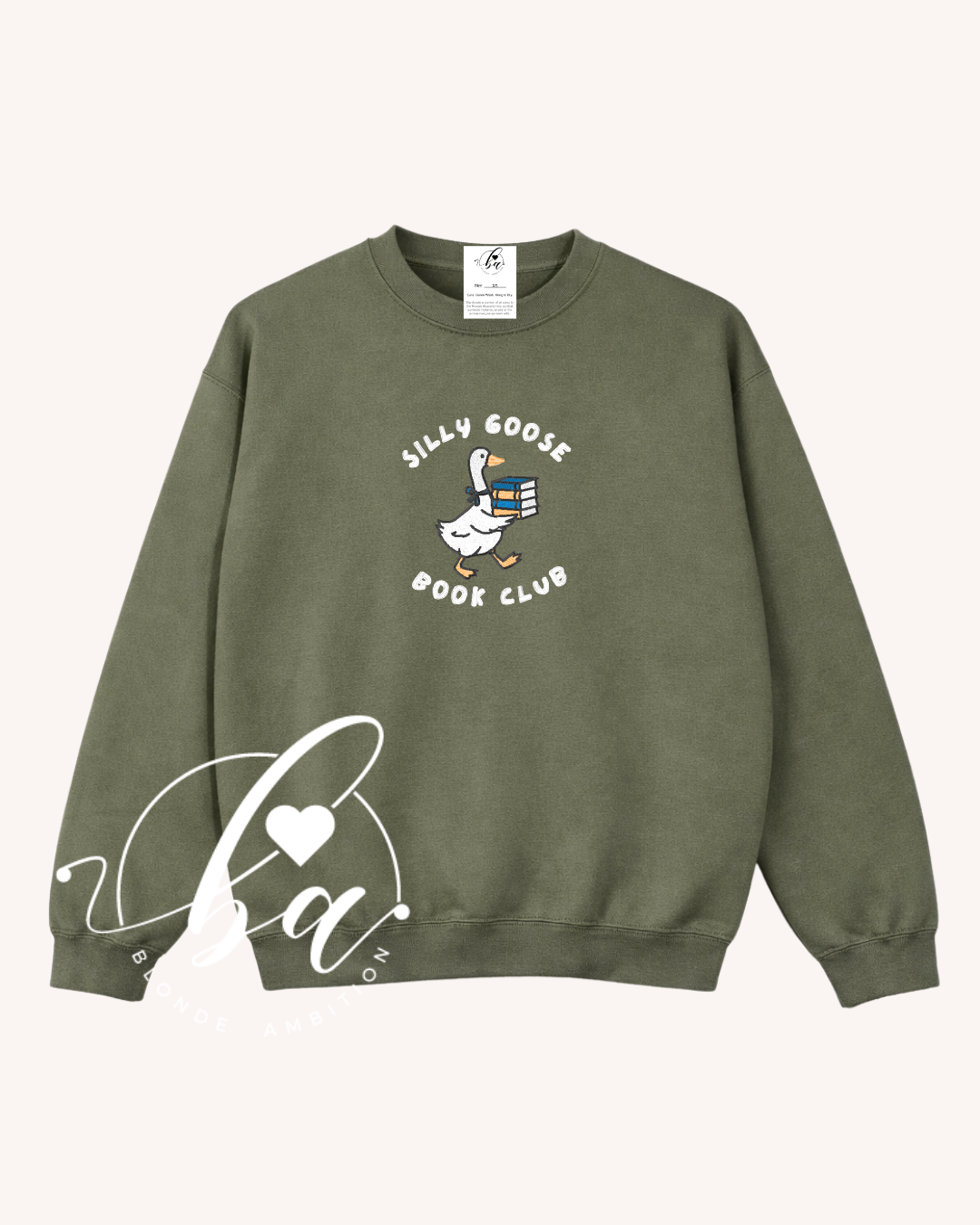 Sill Goose Book Club Embroidered Classic Crew Neck