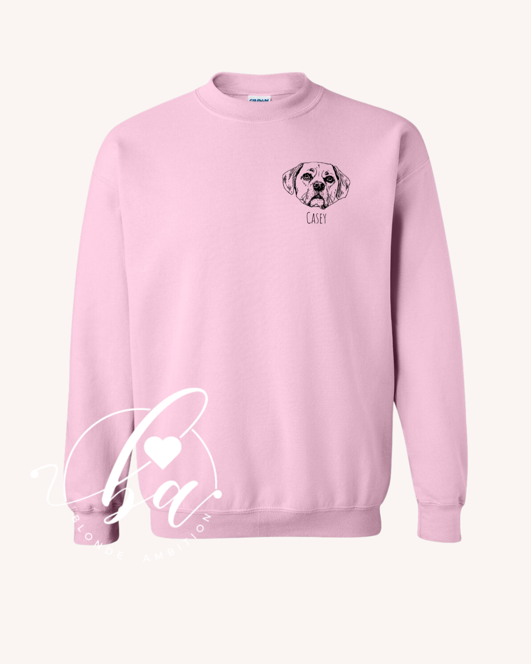 Custom Pet Crew Classic Crew Neck Sweater