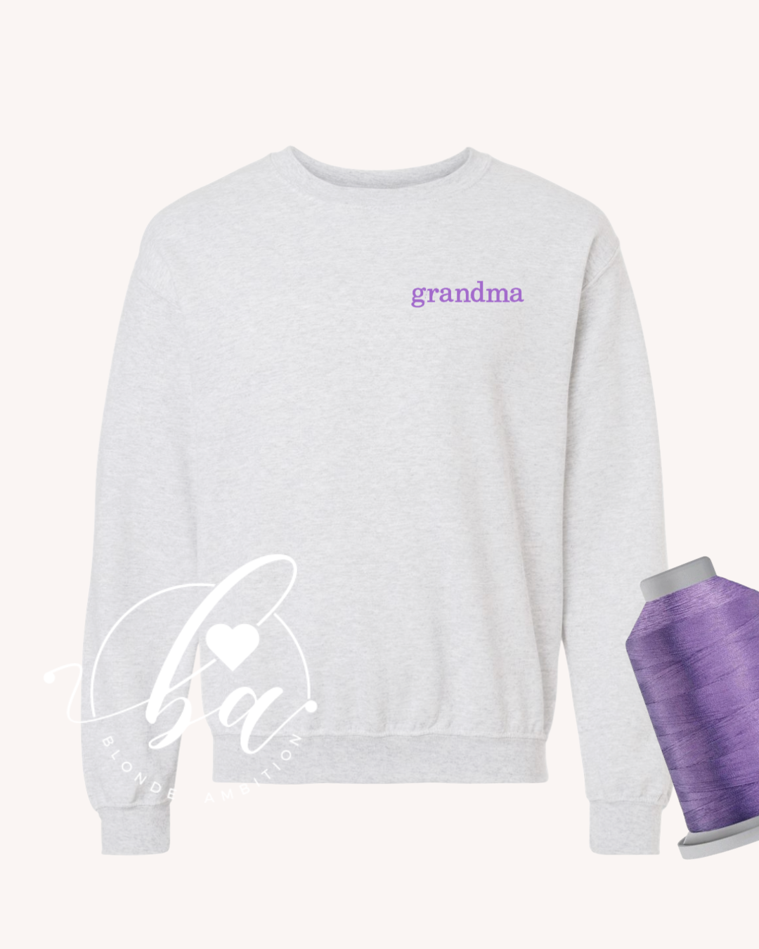 Customizable Crest Embroidered Classic Crew Neck Sweater