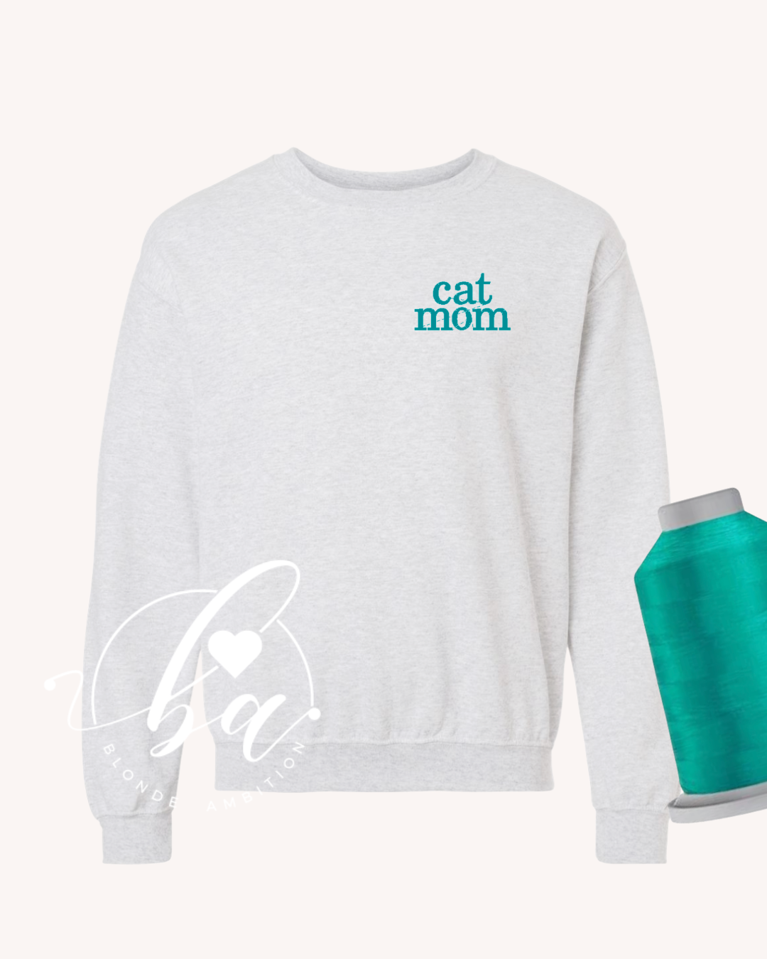 Customizable Crest Embroidered Classic Crew Neck Sweater