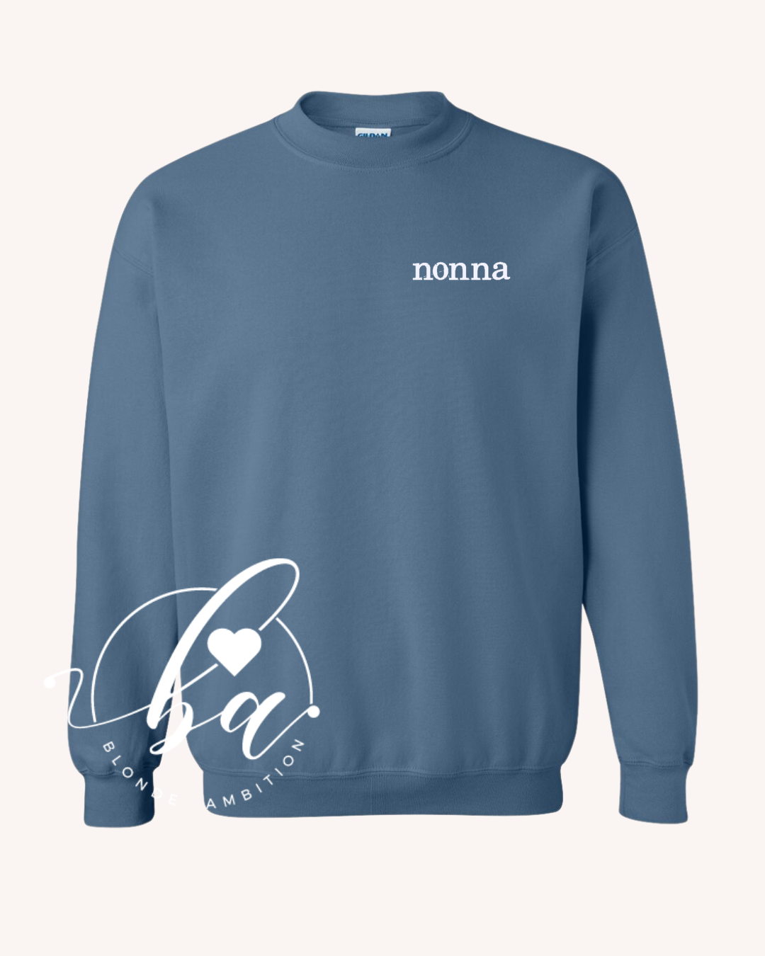 Customizable Crest Embroidered Classic Crew Neck Sweater