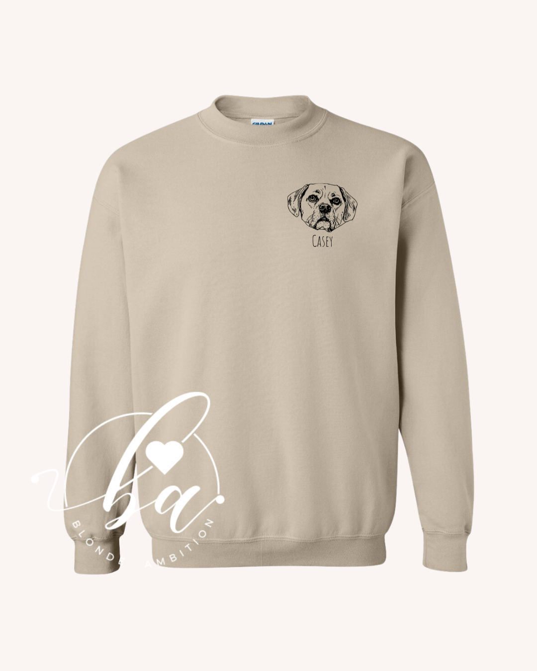 Custom Pet Crew Classic Crew Neck Sweater