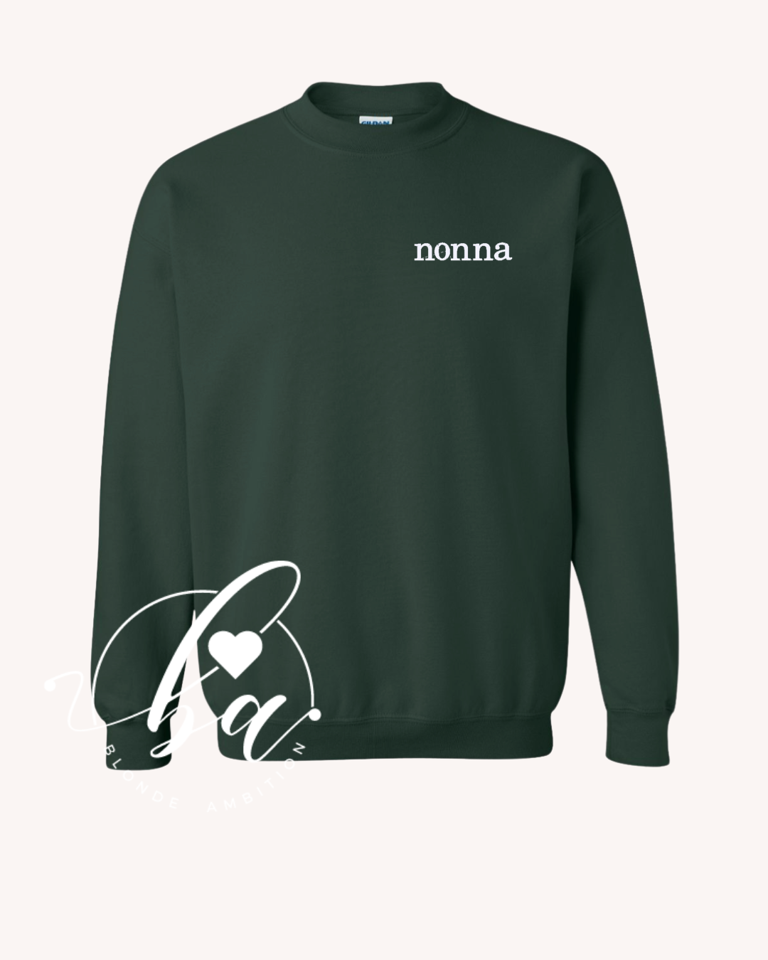 Customizable Crest Embroidered Classic Crew Neck Sweater