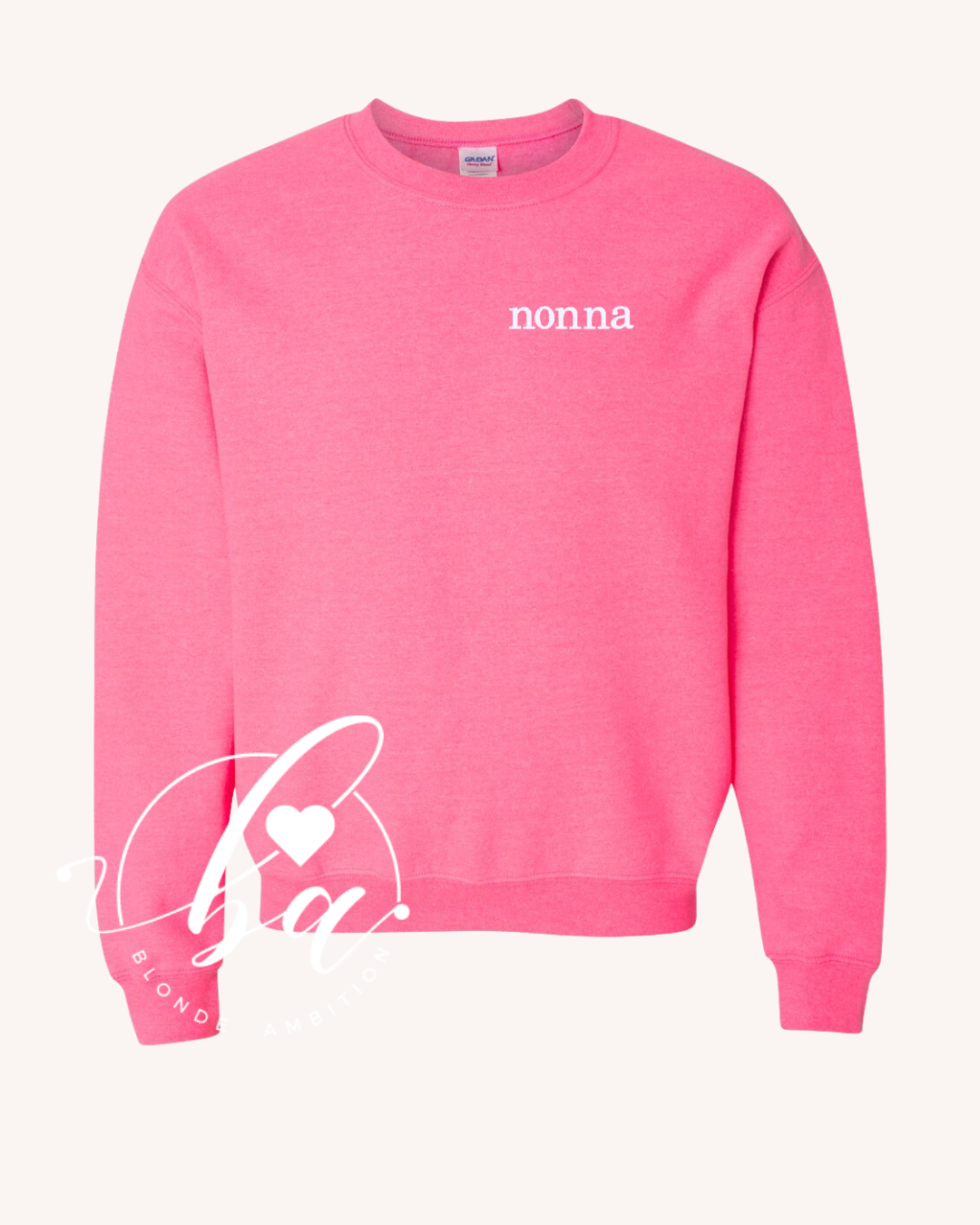 Customizable Crest Embroidered Classic Crew Neck Sweater