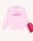 Perfectly Imperfect Embroidered Classic Crew Neck Sweater